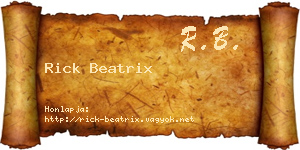 Rick Beatrix névjegykártya