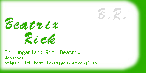 beatrix rick business card